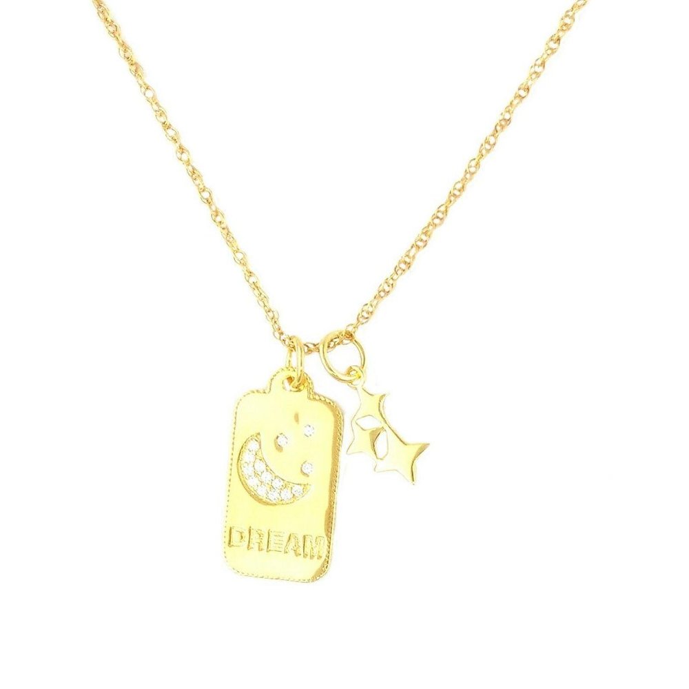 Brilliance Jewelry 14KT over Sterling Moon Stars